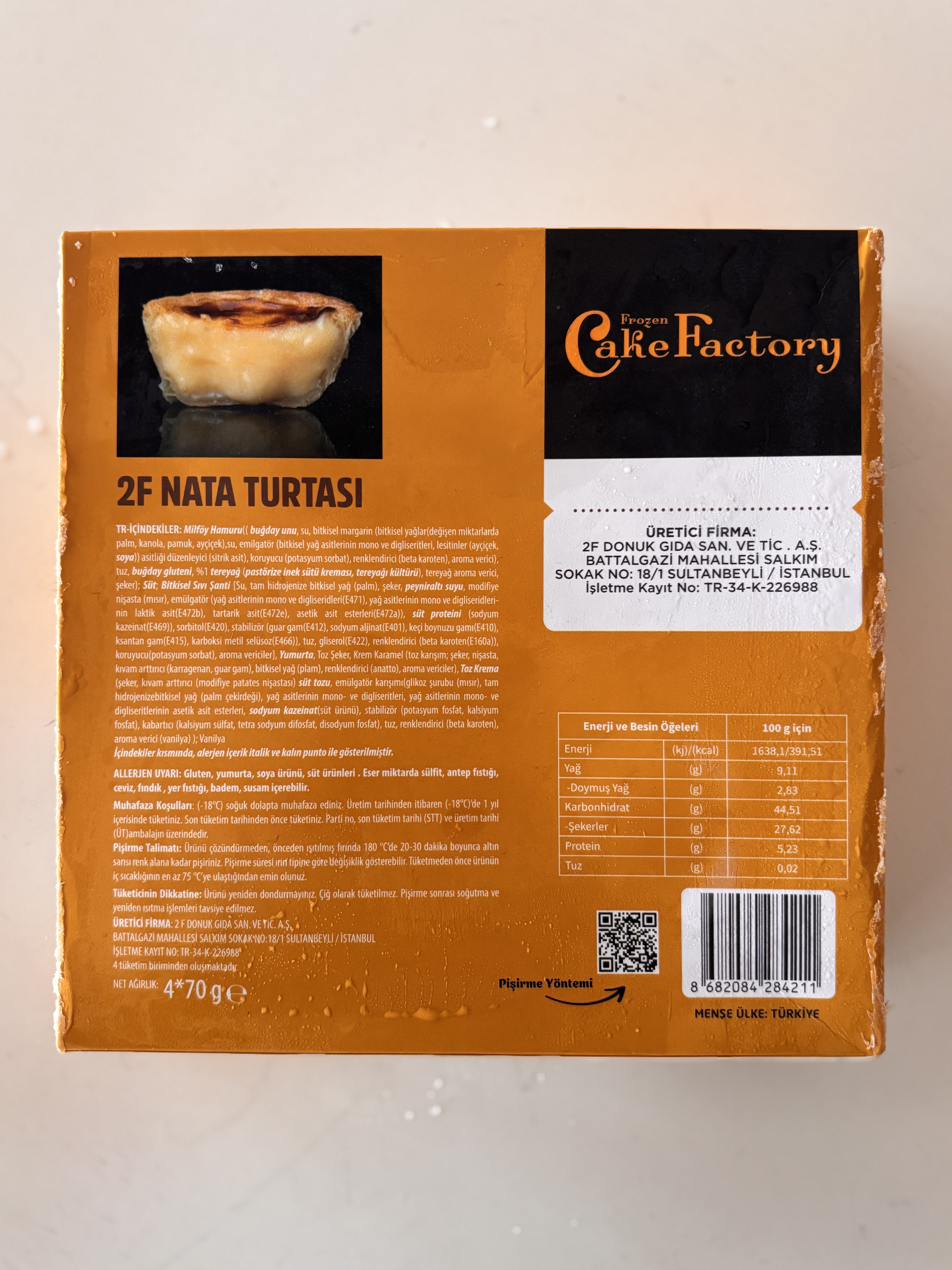 Cakefactory Klasik 2f Nata Turtası görsel 2